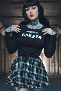 Corpse Cut Out Gothic Long Sleeve Tee