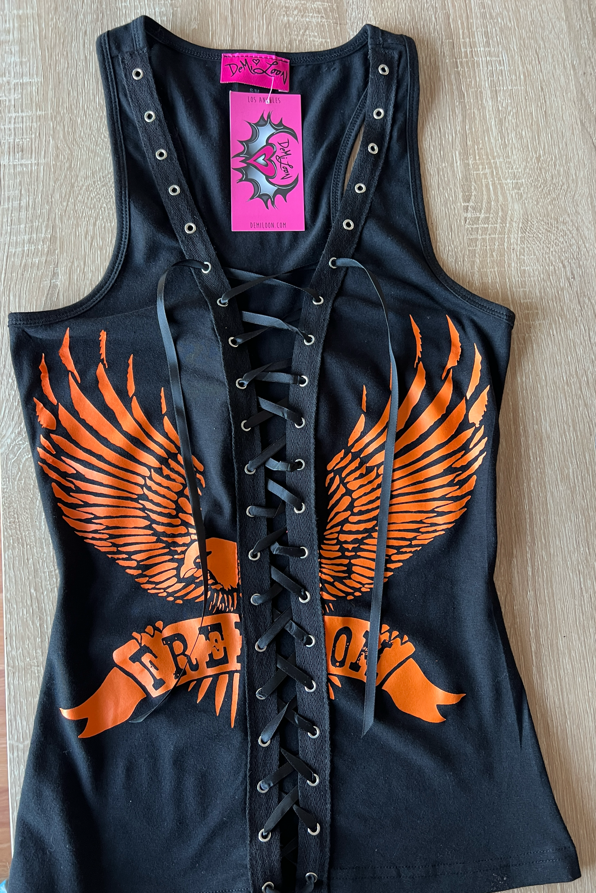 Freedom Eagle Sexy Graphic Biker Festival Sexy Graphic Corset Tank Top
