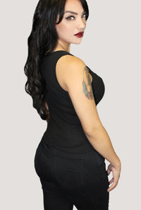 Lolita Gothic Lace Up Front Corset Tank