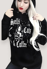Spells Cats & Coffee "Boyfriend Fit" Hoodie