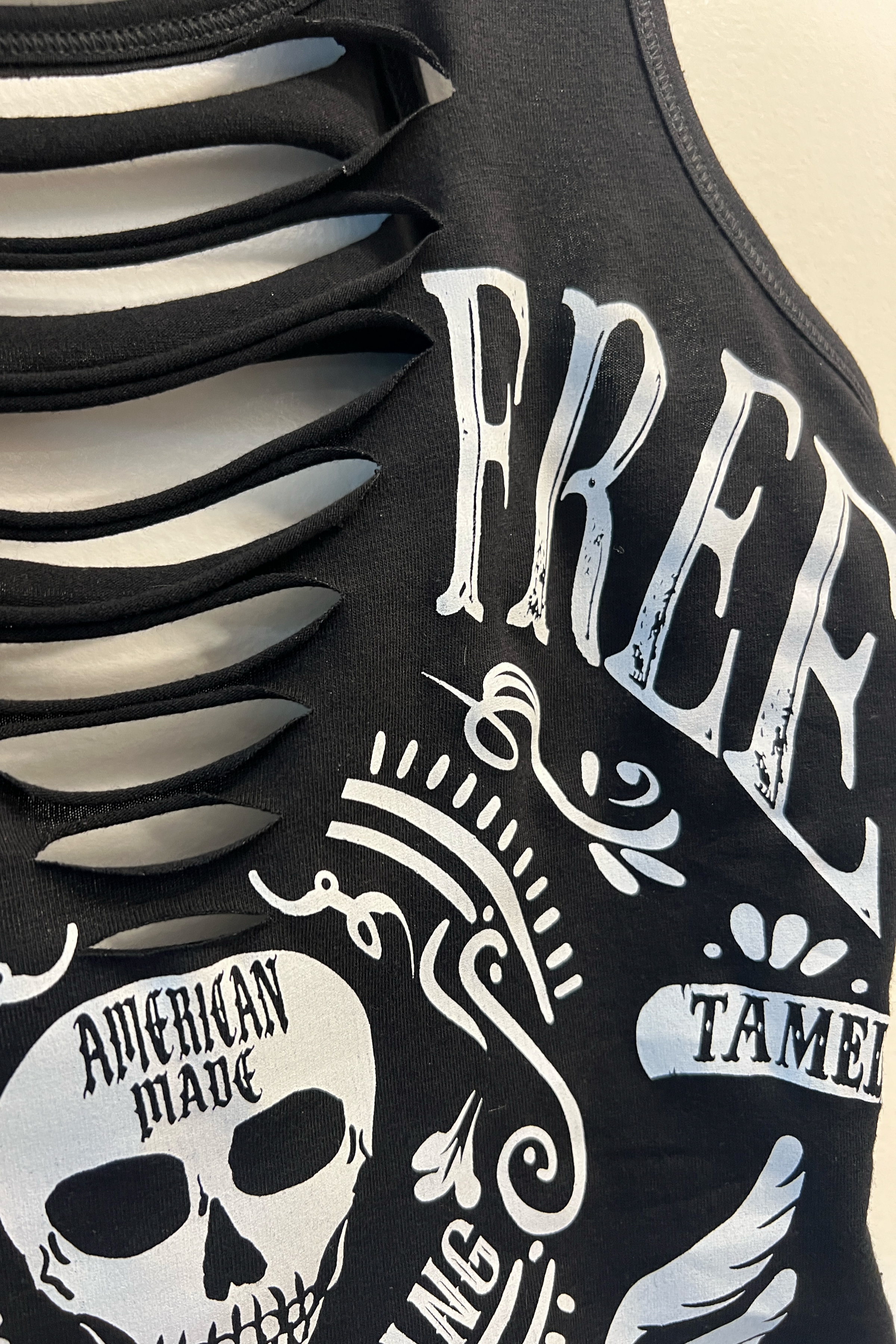 Wild & Free Motorcycle Rib Slash Tank Top