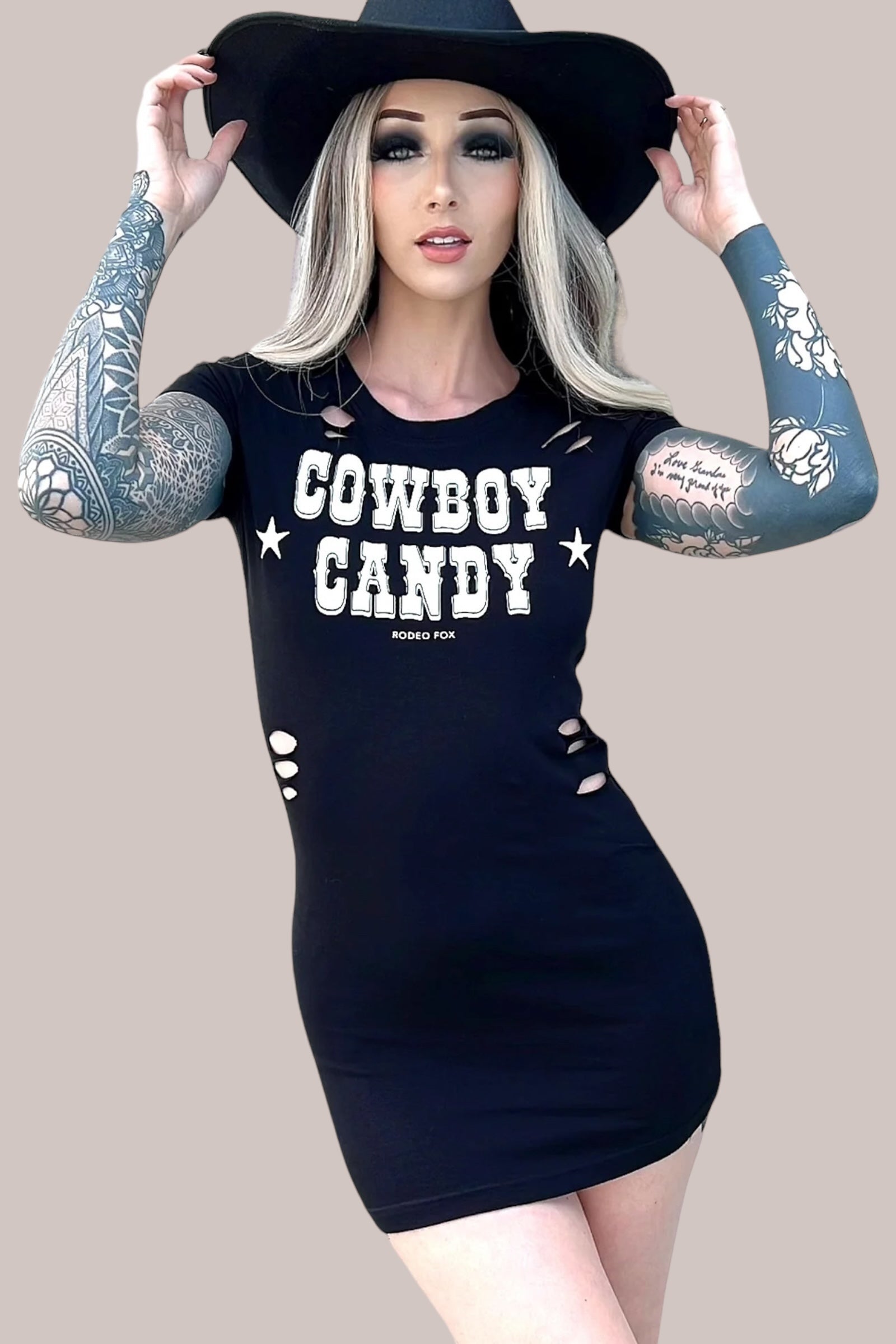 Cowboy Candy Cowgirl Country Concert Cutout Mini Dress
