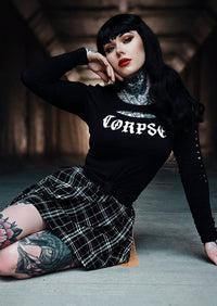 Corpse Cut Out Gothic Long Sleeve Tee