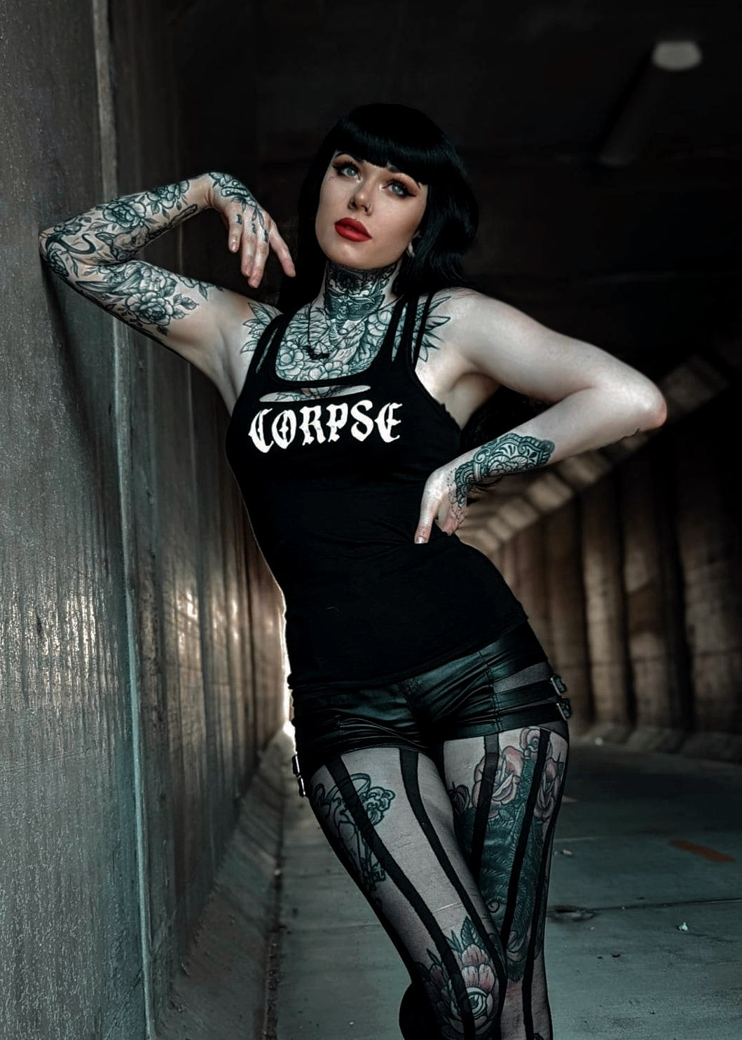 Corpse Slashed Cut Out Tank Top