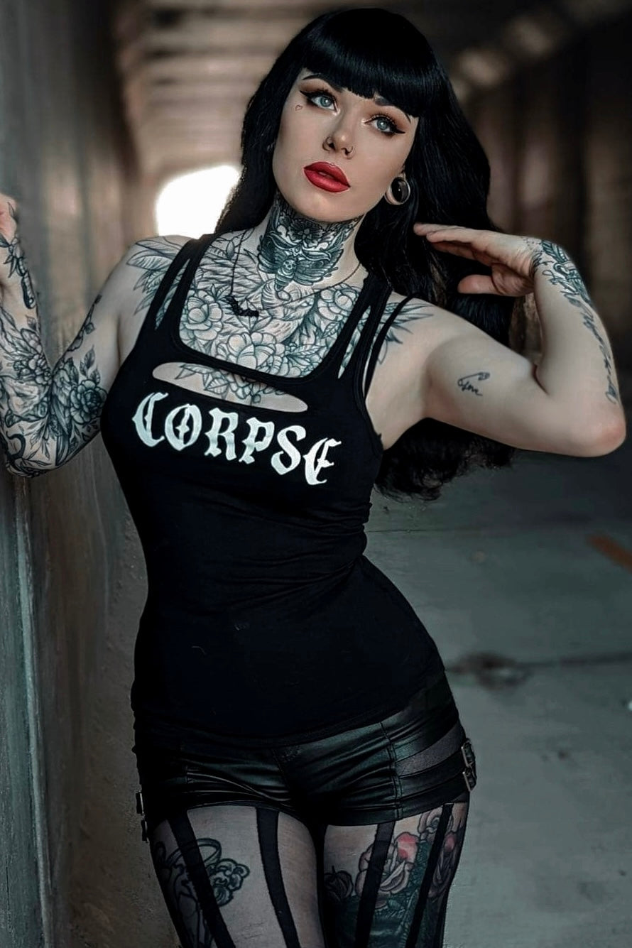 Corpse Slashed Cut Out Tank Top