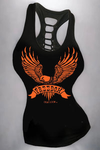 Freedom Eagle Sexy Biker Slash Back Tank