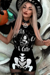 Spells Cats & Coffee Ladies SS Tee