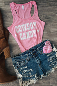 Cowboy Candy Country Yallternative Gothic Cowgirl Tank Top
