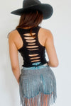 Holy Hell Bombshell Biker Rally Slashed Tank Top