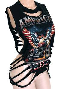 American Rebel Drape Slashed Tank