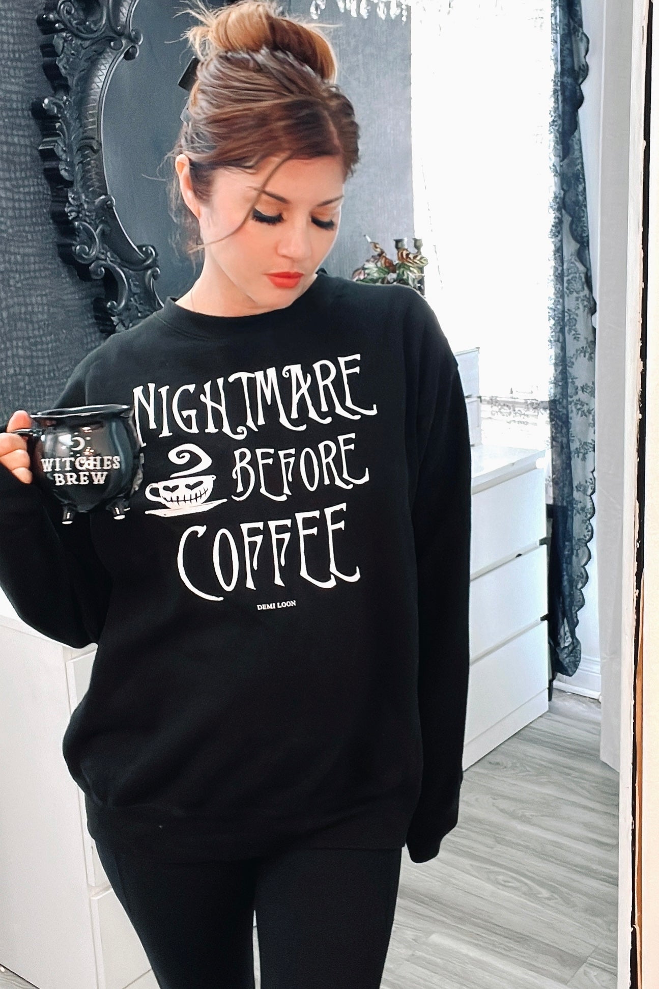 NIGHTMARE BEFORE COFFEE SWEATSHIRT