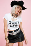 Cowboy Candy Cowgirl Country SS Tie Crop Tee