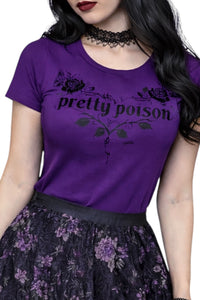 Pretty Poison Gothic Tee- Purple