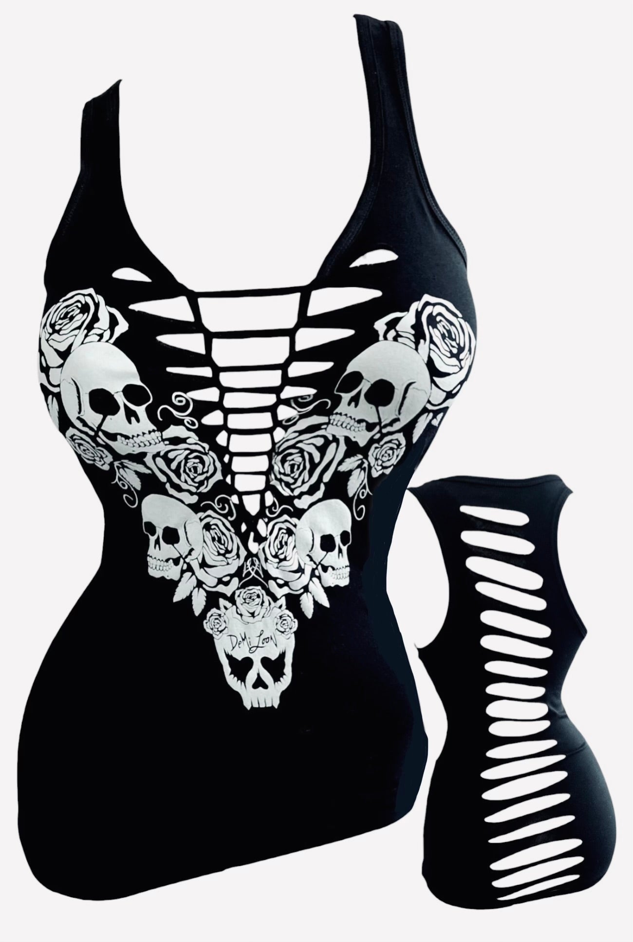 kulls & Roses Slashed Festival Tank