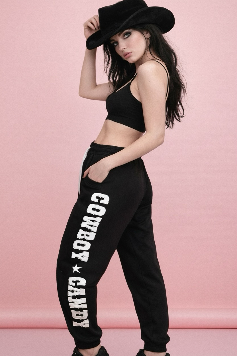 COWBOY CANDY COUNTRY COWGIRL GRAPHIC SWEAT PANTS