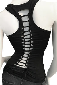 Gothic Rose Braid Back Festival Tank