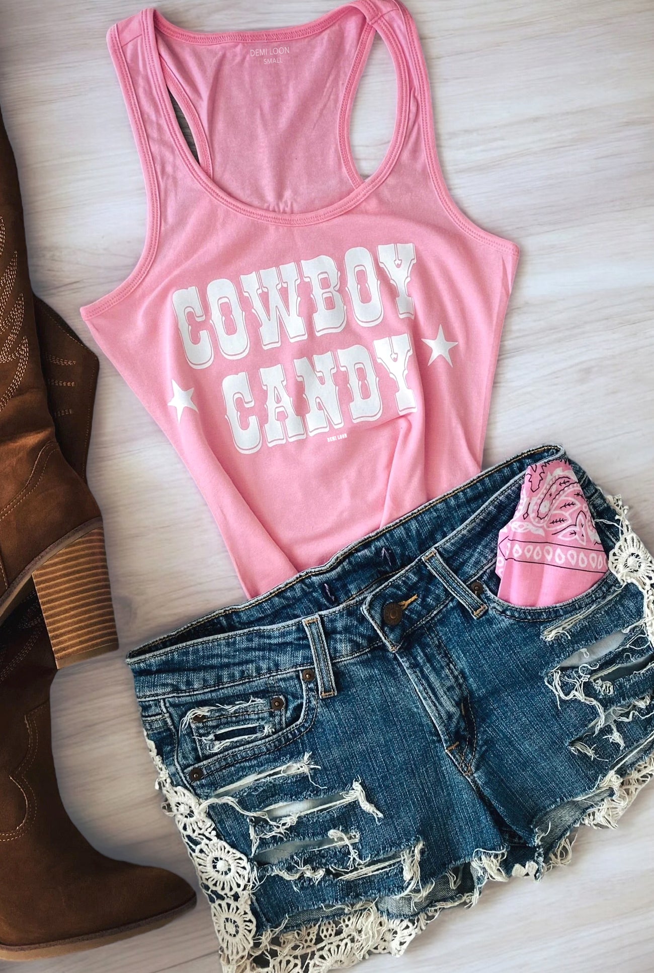 Cowboy Candy Country Yallternative Gothic Cowgirl Tank Top