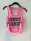 Cowboy Candy Country Concert Festival Slashed Tank Top