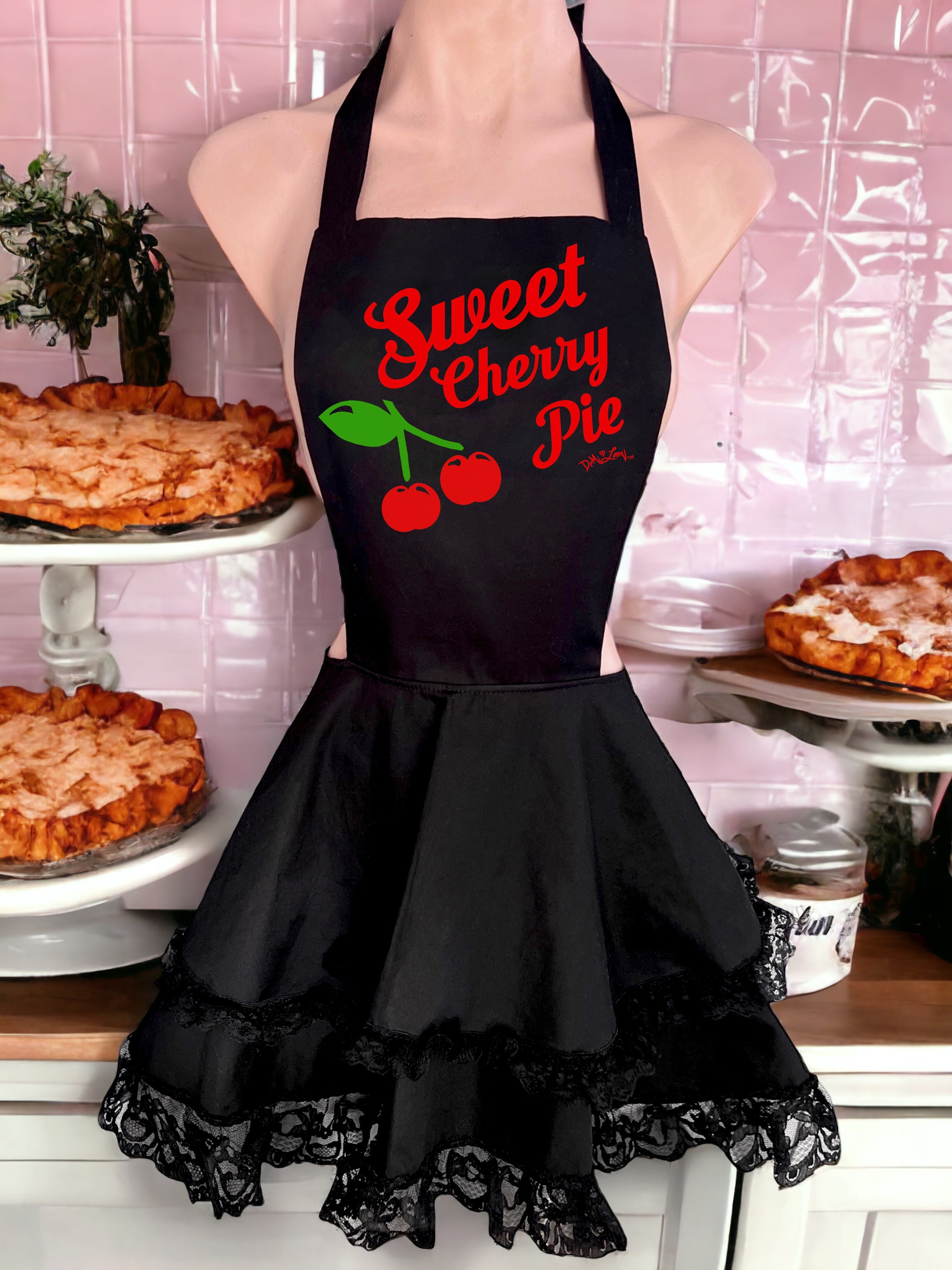 Sweet Cherry Pie Retro Apron