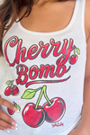 Cherry Bomb Cowgirl Pinup Cotton Scoop Tank