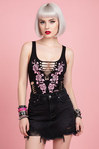 Deadly Rose Festival Slashed Tank Top