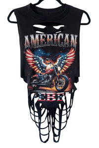 American Rebel Drape Slashed Tank