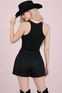 WILD FOR THE NIGHT LACE UP CORSET TANK