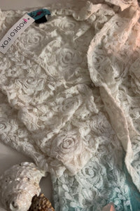 Aquamarine Dream Fringed Lace Coverup