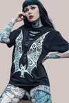 Vampire Lace Wings Boyfriend Fit Tee -Slashed or Unslashed