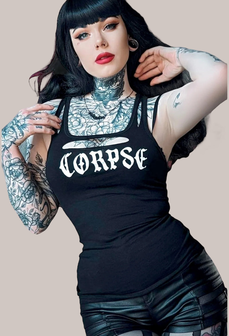 Corpse Living Dead Girl Cut Out Tank Top