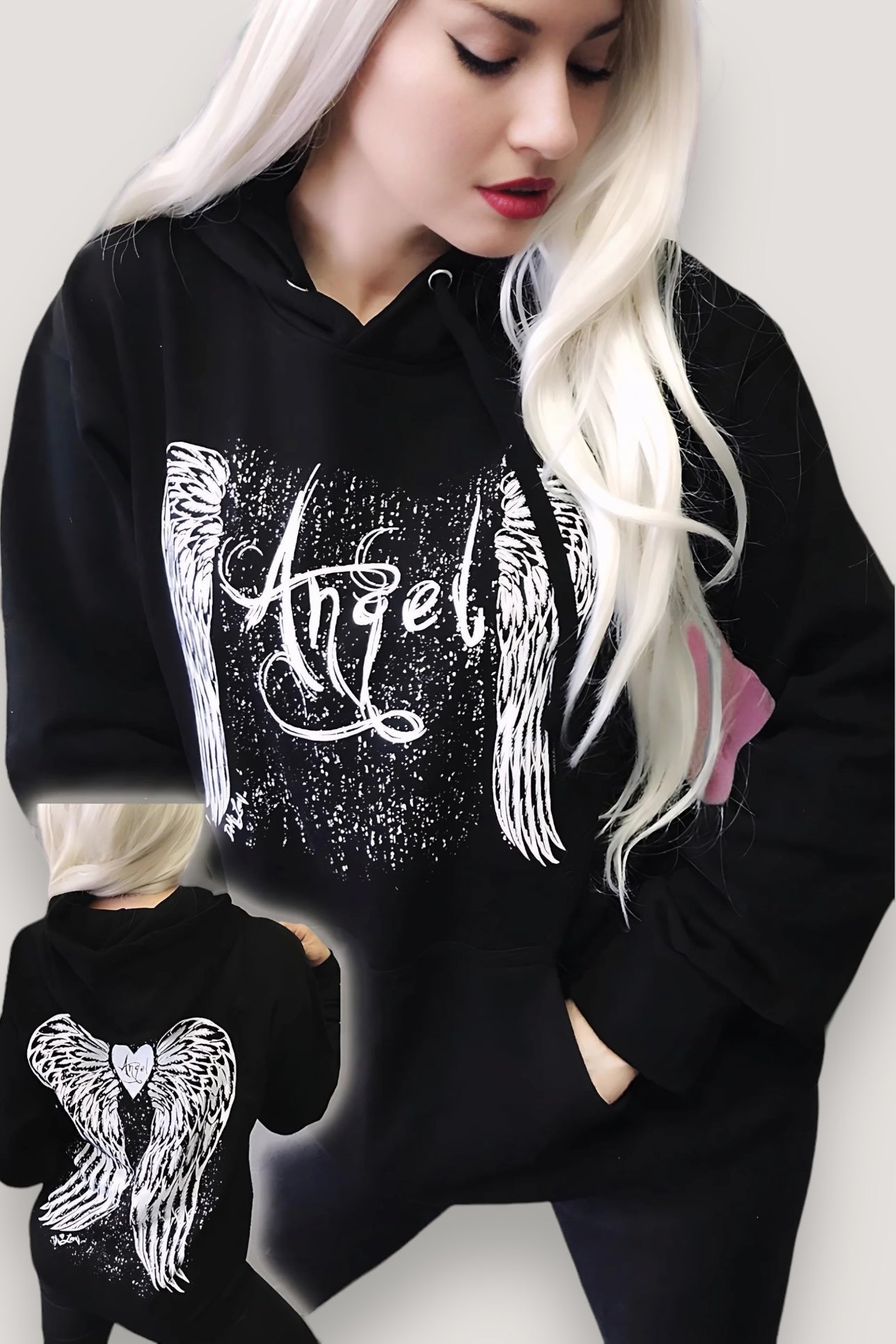 Fallen Angel Wings Boyfriend Fit Hoodie