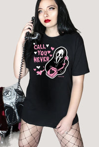 Call You Never Ghost Face Boyfriend Tee