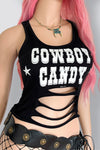 Cowboy Candy Country Concert Festival Slashed Tank Top