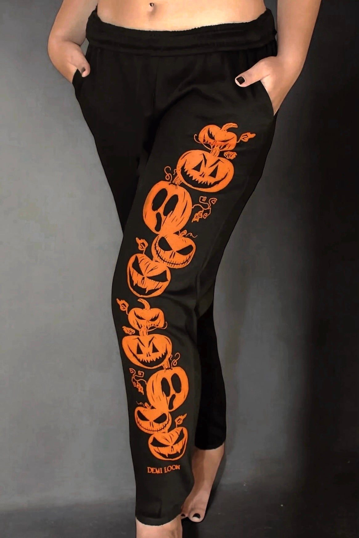 Pumpkin Halloween "Boyfriend Fit" Sweat Pants