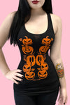 Haunted Pumpkin Halloween Graphic Tank Top