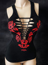 Gothic Rose Slashed Tank Top