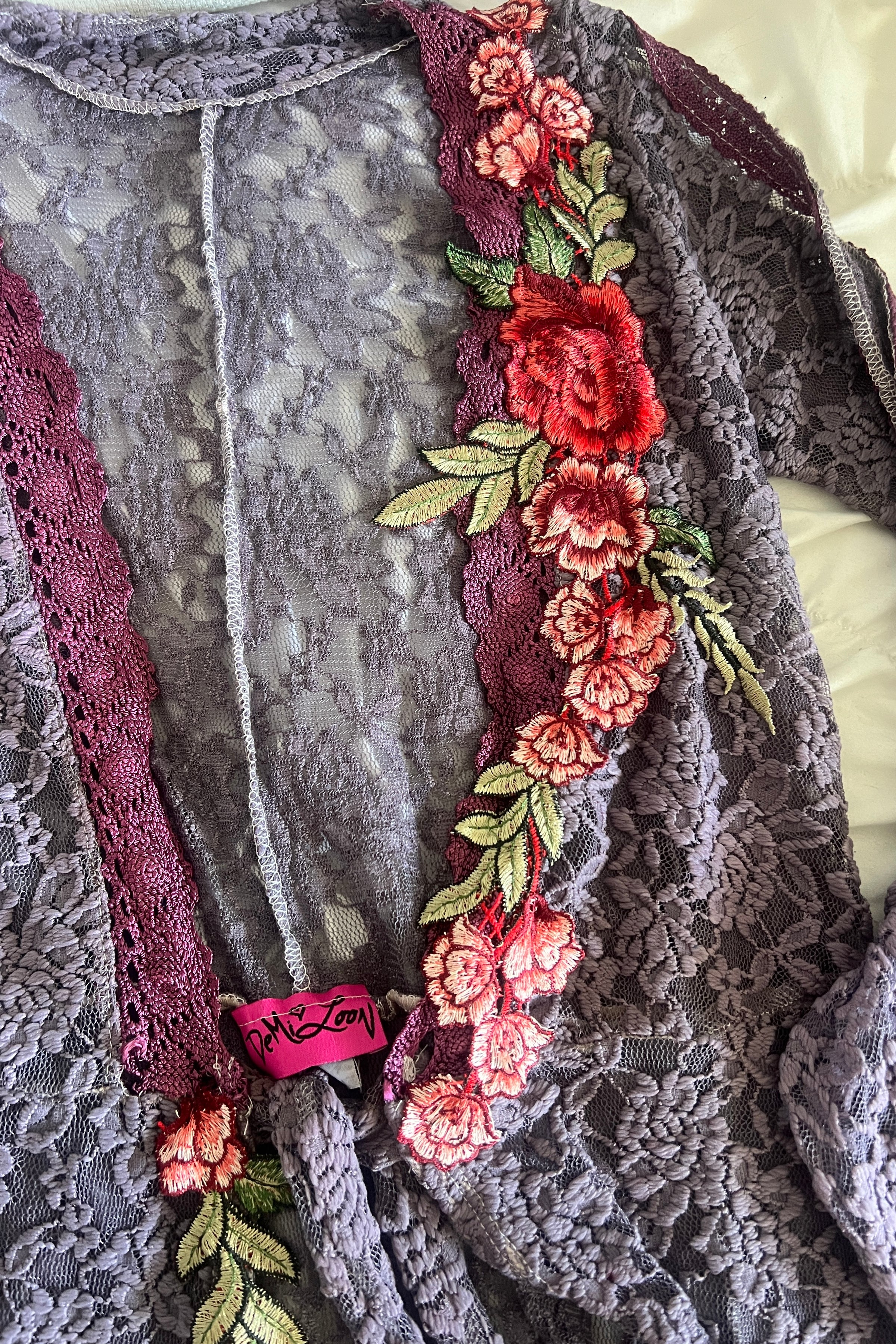 Roses from Berlin Lace Kimono Duster
