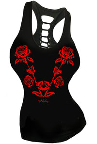 Gothic Rose Braid Back Festival Tank