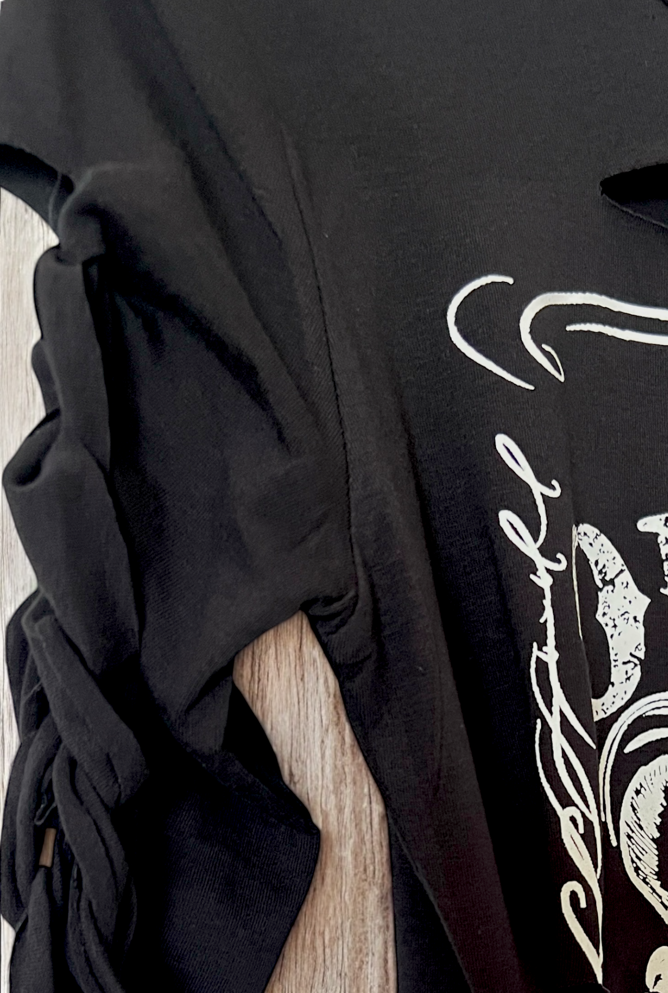 Outlaw Sleeve Slash Long Sleeve Biker Western Graphic Tee