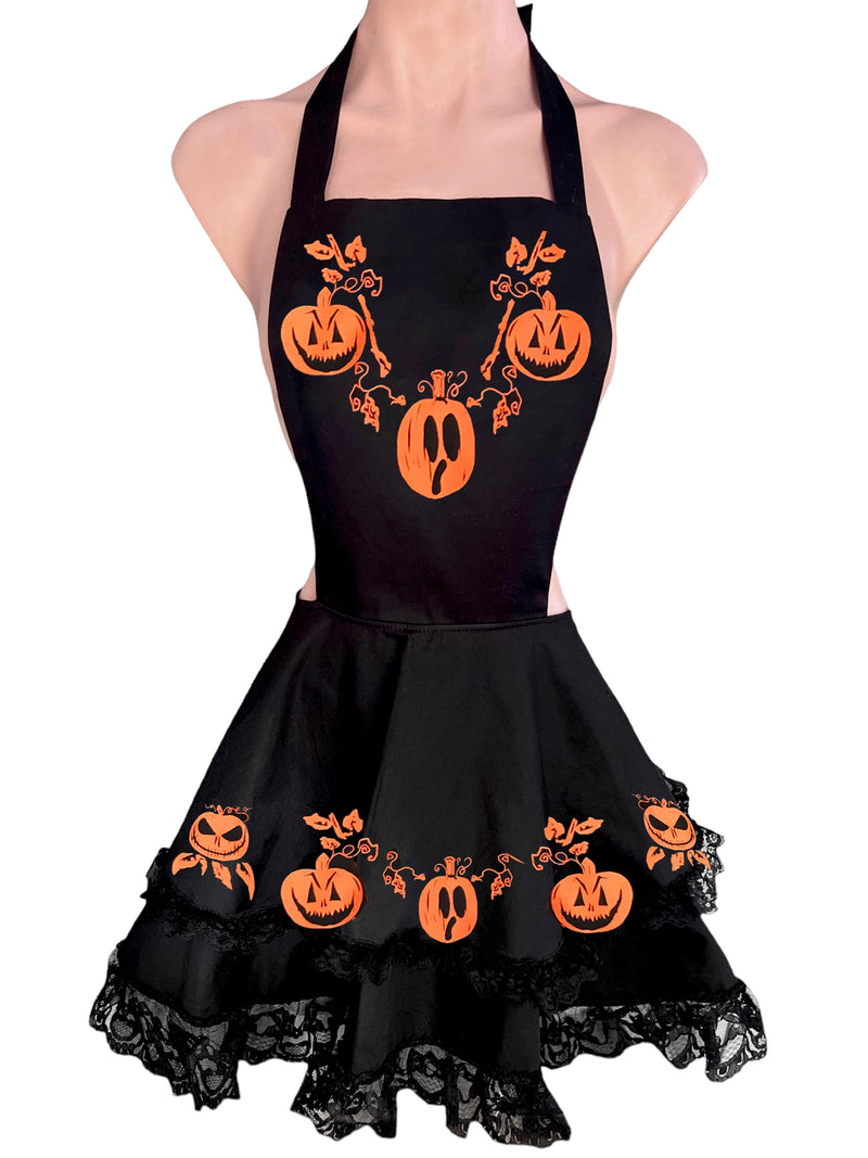 Pumpkin Dreams Halloween Pinup Retro Apron