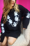 Spooky Boo Boyfriend Fit Oversized Halloween Sweatshirt