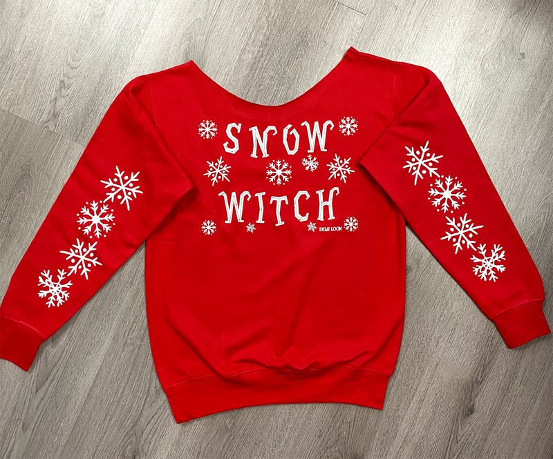 Snow Witch Slouchy Winter Sweatshirt