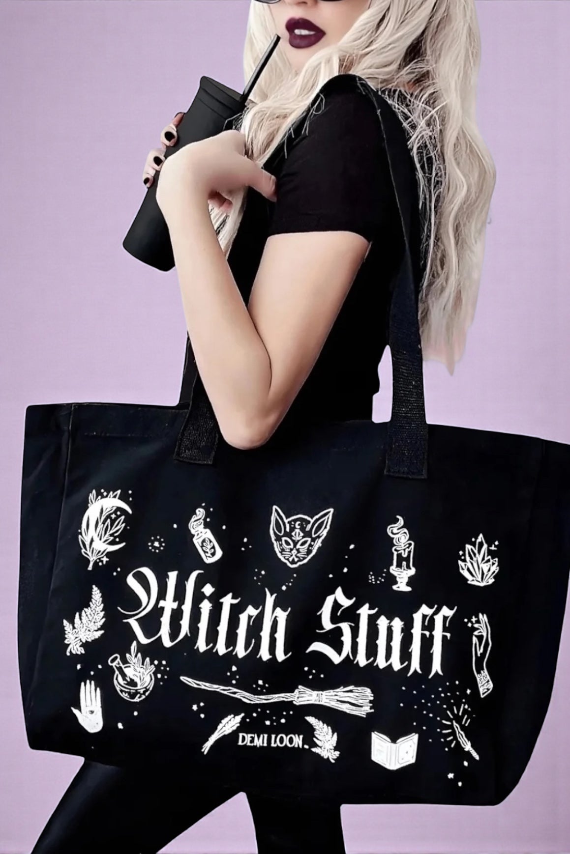 Witch Stuff Oversized Heavy Canvas Tote Bag