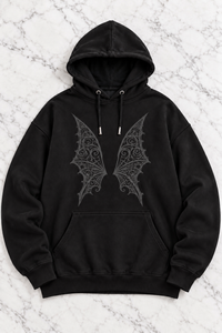 Vamp Vampire Bat Wings "Boyfriend Fit" Hoodie