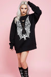Vampire Wings Boyfriend Fit Oversized Sweatshirt