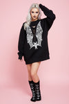 Vampire Wings Boyfriend Fit Oversized Sweatshirt