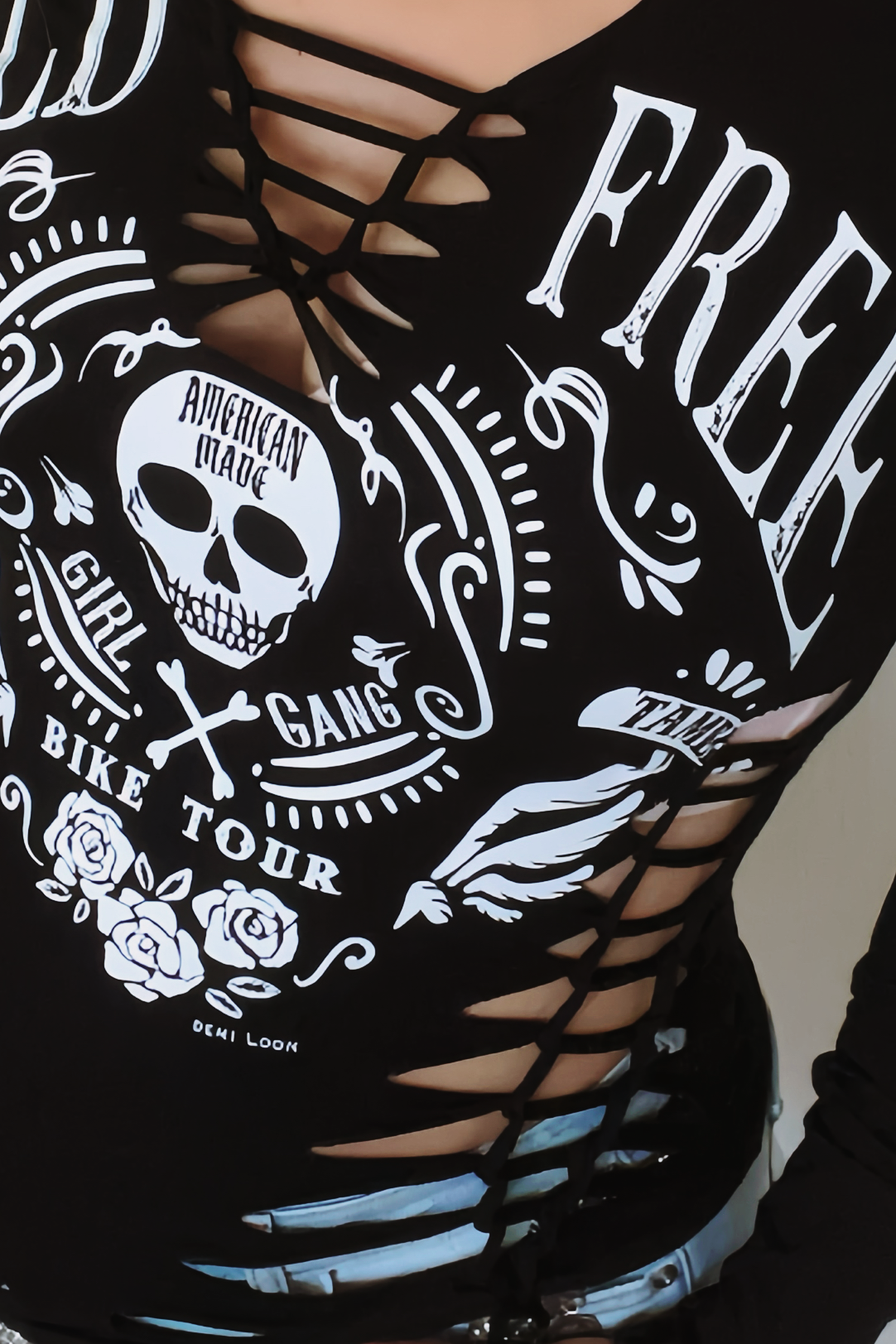Wild & Free Hourglass Slash Waist Long Sleeve Tee