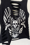 Wild & Free Motorcycle Rib Slash Tank Top