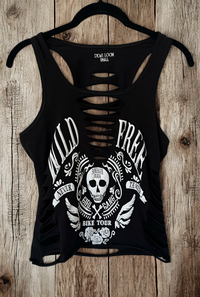 Wild & Free Motorcycle Rib Slash Tank Top