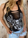Wild & Free Motorcycle Rib Slash Tank Top